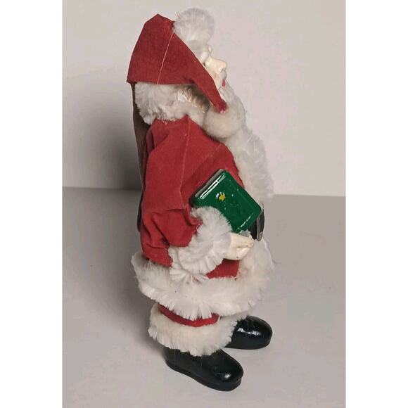 Vintage Santa Claus Paper Mache & Resin Figurine Decore Book Boy of Toys 7.5" - Picture 3 of 13